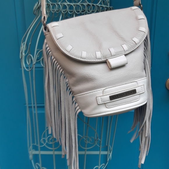 Genuine Leather Fringe Purse Bucket Bag Real Leather Boho Crossbody Handbag VTG - Picture 12 of 13